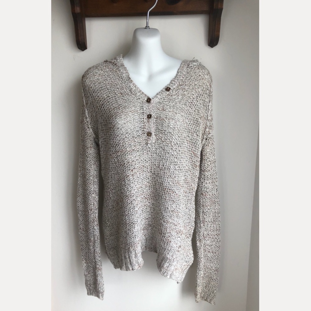 Free People knit hooded sweater. Great condition!